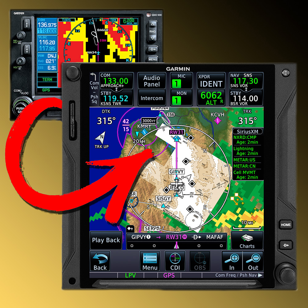 Image of avionics system upgrades being performed on an aircraft.